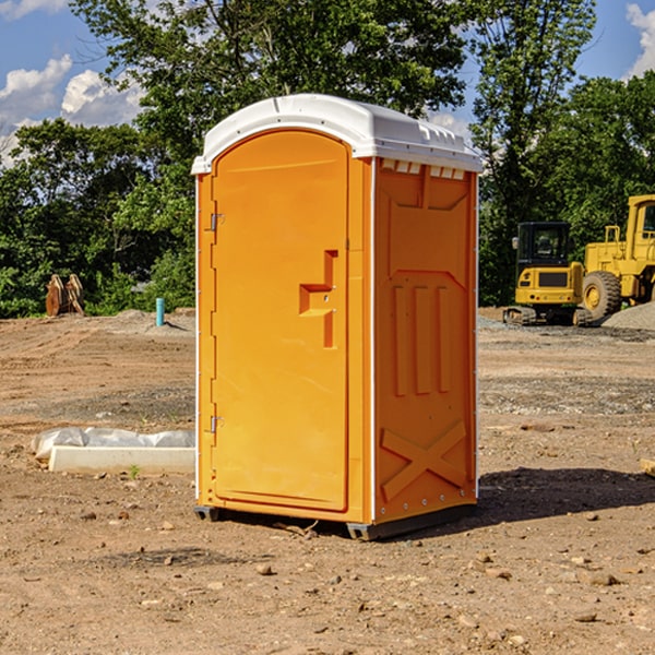 how often are the porta potties cleaned and serviced during a rental period in Humboldt County IA